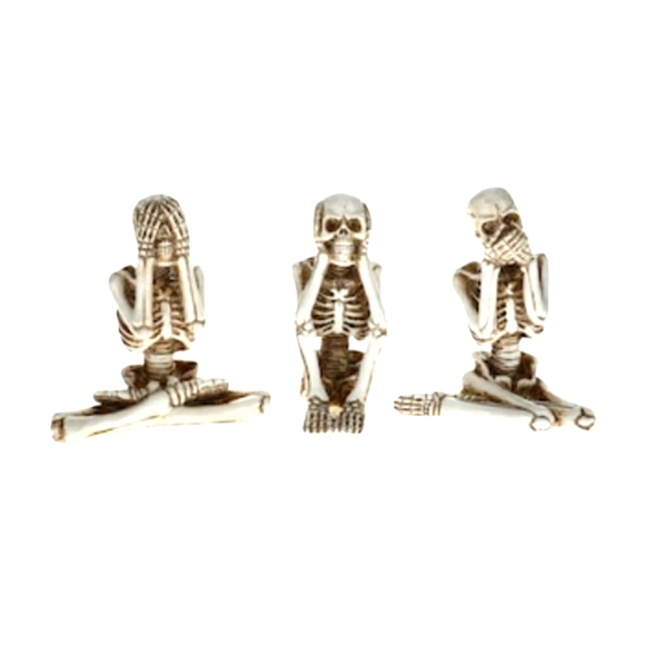 Other - See Hear Speak No Evil Skeleton Figurine Set of 3